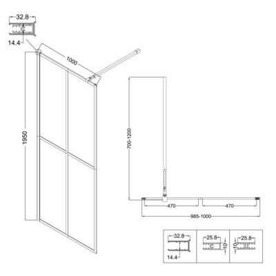 Душевая перегородка Niagara Nova NG-686-10BLACK (100*195) черный матовый, стекло прозрачное с рисунком,1 место (вид 10) Душевая перегородка Niagara Nova NG-686-10BLACK (100*195) черный матовый, стекло прозрачное с рисунком,1 место (фото, вид 10)