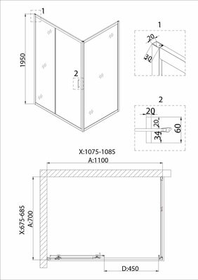Дверь в нишу Niagara Nova NG-62-11A (110х195) 1 место (вид 4) Дверь в нишу Niagara Nova NG-62-11A (110х195) 1 место (фото, вид 4)