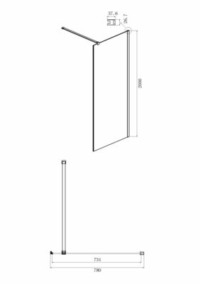 Боковая стенка Ambassador Elysium 80CX (800x2000), 1 место (вид 2) Боковая стенка Ambassador Elysium 80CX (800x2000), 1 место (фото, вид 2)