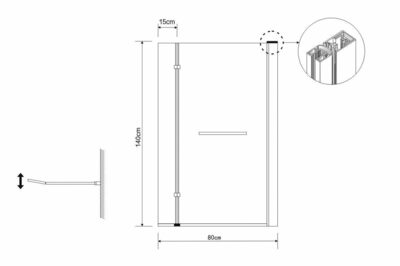Шторка для ванны Grossman GR-108 (15х80*140) алюминиевый профиль, стекло ПРОЗРАЧНОЕ 6мм 1 место (вид 2) Шторка для ванны Grossman GR-108 (15х80*140) алюминиевый профиль, стекло ПРОЗРАЧНОЕ 6мм 1 место (фото, вид 2)