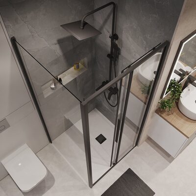 Боковая стенка Niagara Nova NG-A90B-34 (90*195) черный матовый, стекло прозрачное, 1 место (вид 1) Боковая стенка Niagara Nova NG-A90B-34 (90*195) черный матовый, стекло прозрачное, 1 место (фото, вид 1)