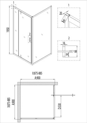   Niagara Nova NG-6601-08 (90*90*195) , , .,   (6) (,  7)