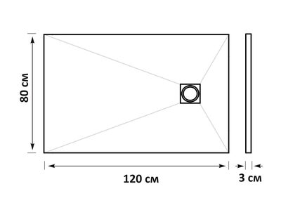 Душевой поддон из литьевого мрамора Taliente PTA-ST-120Bstone текстура Stone 120*80*3см (вид 1) Душевой поддон из литьевого мрамора Taliente PTA-ST-120Bstone текстура Stone 120*80*3см (фото, вид 1)