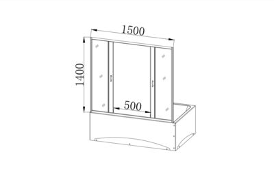 Душевая шторка на ванну Taliente TA-1514CB 150*140см (вид 3) Душевая шторка на ванну Taliente TA-1514CB 150*140см (фото, вид 3)