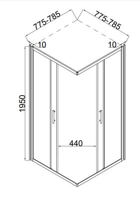   Taliente TA-08082-1CP 80*80*195 (,  3)