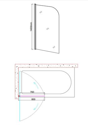 Душевая шторка на ванну Taliente TA-0814MP(L) 80*140см (вид 2) Душевая шторка на ванну Taliente TA-0814MP(L) 80*140см (фото, вид 2)