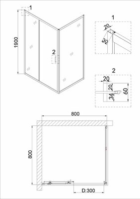   Niagara NG-82-8AB-A80B (80*80*190) ,  , 2  (,  4)
