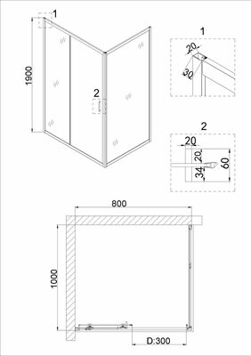   Niagara NG-82-8AB-A100B (80*100*190) ,  , 2  (,  4)