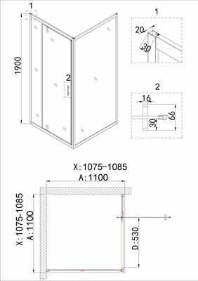   Niagara NG-43-11AG-A110G (110*110*190) ,  , 2  (,  4)
