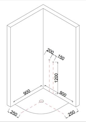 Душевая кабина без гидромассажа Taliente TA-9090G 90*90*215см (вид 2) Душевая кабина без гидромассажа Taliente TA-9090G 90*90*215см (фото, вид 2)
