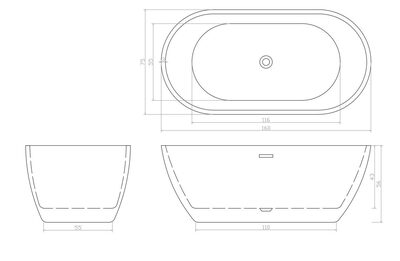 Ванна акриловая отдельностоящая Cerutti SPA d'ISEO 160 белая, со сливом-переливом (1600x750x560) (вид 4) Ванна акриловая отдельностоящая Cerutti SPA d'ISEO 160 белая, со сливом-переливом (1600x750x560) (фото, вид 4)