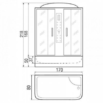 Душевая кабина River Wisla 170/80/50 TH (вид 1) Душевая кабина River Wisla 170/80/50 TH (фото, вид 1)