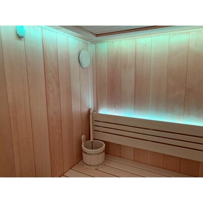 Финская сауна Frank F802 (печь СФЕРА с ПУ 4 кВт+40 кг камней КВАРЦ белые) 1 полка ширина 120 см Кедр (вид 3) Финская сауна Frank F802 (печь СФЕРА с ПУ 4 кВт+40 кг камней КВАРЦ белые) 1 полка ширина 120 см Кедр (фото, вид 3)