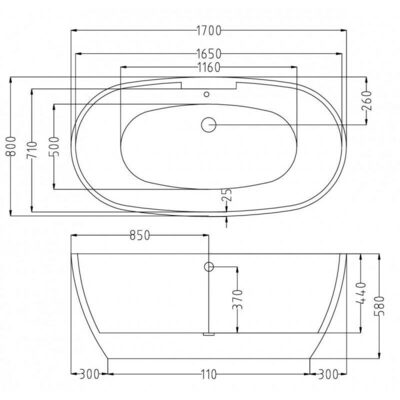 Ванна Esbano Rome-SM 1700x800x580 (вид 2) Ванна Esbano Rome-SM 1700x800x580 (фото, вид 2)
