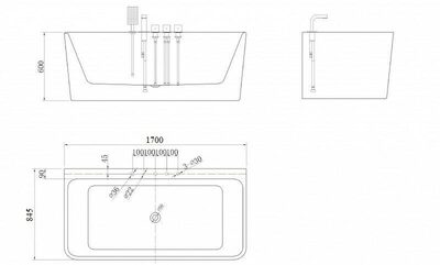 Ванна Esbano Paris-SM 1700x845x600 (вид 1) Ванна Esbano Paris-SM 1700x845x600 (фото, вид 1)