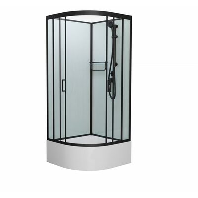 Душевая кабина Frank F400/2 М Black без крыши (вид 1) Душевая кабина Frank F400/2 М Black без крыши (фото, вид 1)