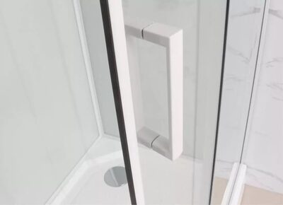 Душевая кабина Frank F400/2 М White без крыши (вид 4) Душевая кабина Frank F400/2 М White без крыши (фото, вид 4)