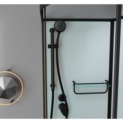 Душевая кабина Frank F412/1 L М Black без крыши (вид 2) Душевая кабина Frank F412/1 L М Black без крыши (фото, вид 2)