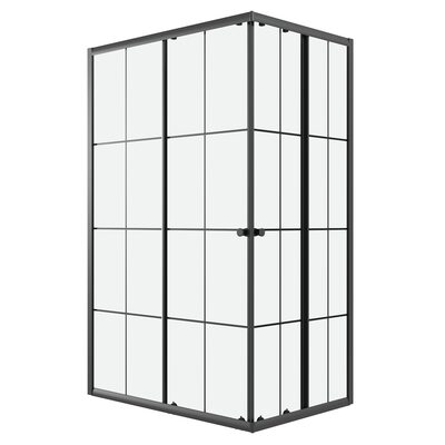 Душевое ограждение Niagara Eco NG-1012-14QKL (120х80х190) прямоугольник,черный,раздвижное,стекло клетка,1 место (вид 1) Душевое ограждение Niagara Eco NG-1012-14QKL (120х80х190) прямоугольник,черный,раздвижное,стекло клетка,1 место (фото, вид 1)