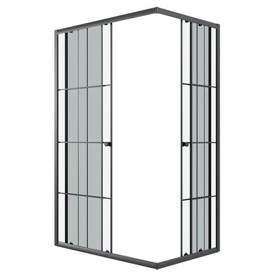 Душевое ограждение Niagara Eco NG-1012-14QKL (120х80х190) прямоугольник,черный,раздвижное,стекло клетка,1 место (вид 2) Душевое ограждение Niagara Eco NG-1012-14QKL (120х80х190) прямоугольник,черный,раздвижное,стекло клетка,1 место (фото, вид 2)