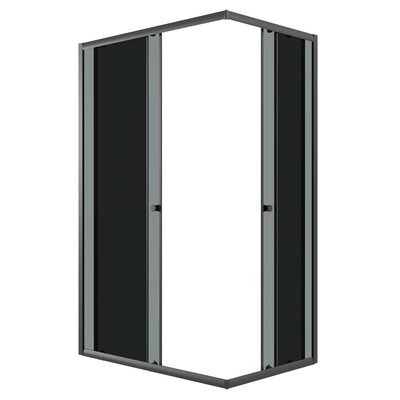 Душевое ограждение Niagara Eco NG-1018-14QT (100х80х190) прямоугольник,раздвижное,черный,стекло тонированное,1 место (вид 2) Душевое ограждение Niagara Eco NG-1018-14QT (100х80х190) прямоугольник,раздвижное,черный,стекло тонированное,1 место (фото, вид 2)