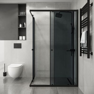 Душевое ограждение Niagara Eco NG-1018-14QT (100х80х190) прямоугольник,раздвижное,черный,стекло тонированное,1 место (вид 3) Душевое ограждение Niagara Eco NG-1018-14QT (100х80х190) прямоугольник,раздвижное,черный,стекло тонированное,1 место (фото, вид 3)