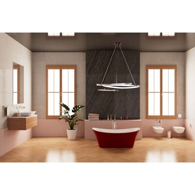 Отдельностоящая ванна Frank F6104 White/Red (вид 1) Отдельностоящая ванна Frank F6104 White/Red (фото, вид 1)