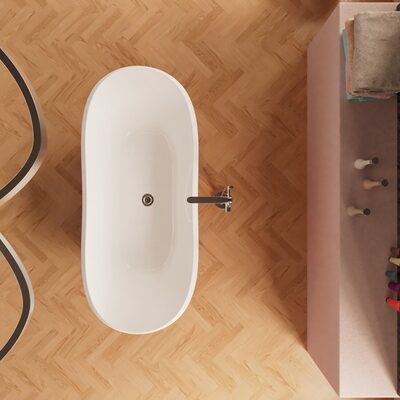 Отдельностоящая ванна Frank F6104 White/Red (вид 4) Отдельностоящая ванна Frank F6104 White/Red (фото, вид 4)