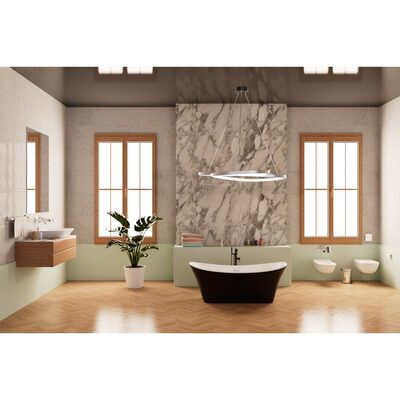 Отдельностоящая ванна Frank F6104 White/Black (вид 2) Отдельностоящая ванна Frank F6104 White/Black (фото, вид 2)