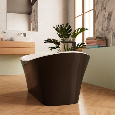 Отдельностоящая ванна Frank F6104 White/Black (вид 3) Отдельностоящая ванна Frank F6104 White/Black (фото, вид 3)