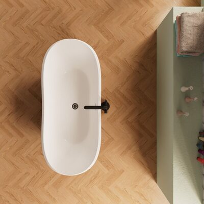 Отдельностоящая ванна Frank F6104 White/Black (вид 4) Отдельностоящая ванна Frank F6104 White/Black (фото, вид 4)