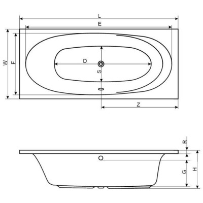 Ванна Excellent luca 180x80 (вид 2) Ванна Excellent luca 180x80 (фото, вид 2)