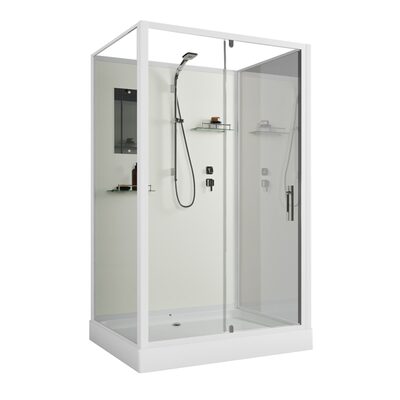 Душевая кабина Niagara Standart ST100/80/15Q/BK (100х80х200) прямоугольник,поддон 15см,распашная,проф.белый,без крыши,3 места (вид 1) Душевая кабина Niagara Standart ST100/80/15Q/BK (100х80х200) прямоугольник,поддон 15см,распашная,проф.белый,без крыши,3 места (фото, вид 1)