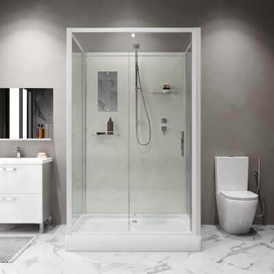 Душевая кабина Niagara Standart ST100/80/15Q/BK (100х80х200) прямоугольник,поддон 15см,распашная,проф.белый,без крыши,3 места (вид 4) Душевая кабина Niagara Standart ST100/80/15Q/BK (100х80х200) прямоугольник,поддон 15см,распашная,проф.белый,без крыши,3 места (фото, вид 4)