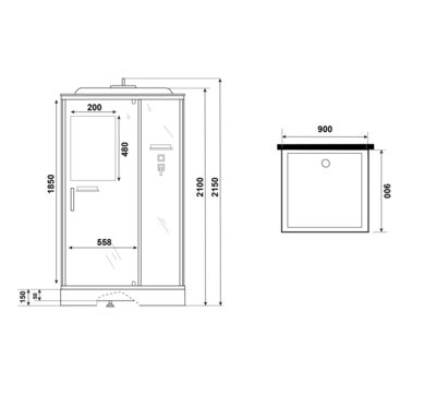 Душевая кабина Niagara Standart ST90/15Q (90х90х215) квадрат,поддон 15см,распашная,проф.белый,3 места (вид 10) Душевая кабина Niagara Standart ST90/15Q (90х90х215) квадрат,поддон 15см,распашная,проф.белый,3 места (фото, вид 10)