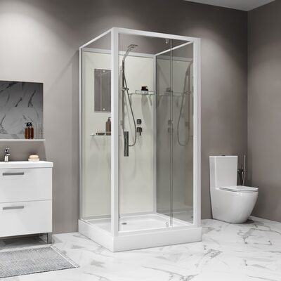 Душевая кабина Niagara Standart ST90/15Q/BK (90х90х200) квадрат,поддон 15см,распашная,проф.белый,без крыши,3 места (вид 3) Душевая кабина Niagara Standart ST90/15Q/BK (90х90х200) квадрат,поддон 15см,распашная,проф.белый,без крыши,3 места (фото, вид 3)