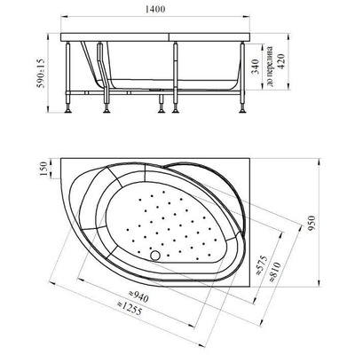 Ванна Vannesa Мелани (вид 3) Ванна Vannesa Мелани (фото, вид 3)