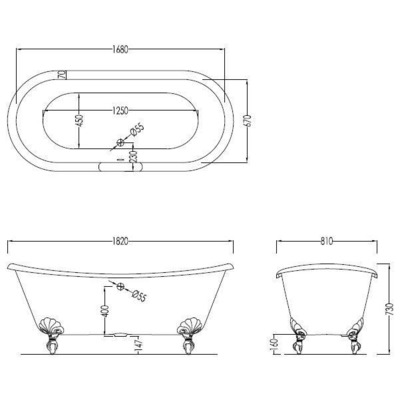  Devon&amp;amp;Devon ADMIRAL 182 without holes Eagle polished aluminium (,  3)