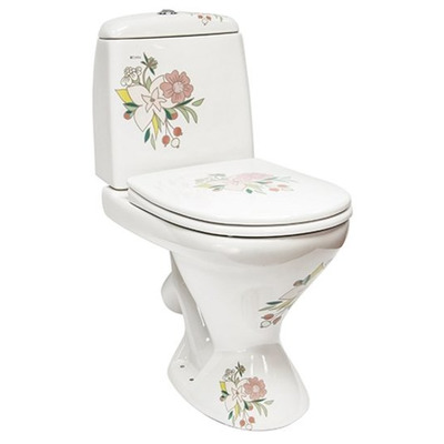 Унитаз Della Glance Super Plus 45 (цветочный мотив) Унитаз Della Glance Super Plus 45 (цветочный мотив) (фото)