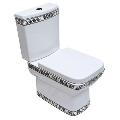 Унитаз Della Quattro Via Super Plus (версаче черный) Унитаз Della Quattro Via Super Plus (версаче черный) (фото)