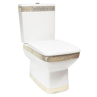 Унитаз Della Quattro Super Plus (версаче золото) Унитаз Della Quattro Super Plus (версаче золото) (фото)