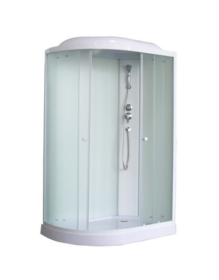 Душ. каб. Parly EB123R(120*80*210) низкий поддон, магн.45°,белый зад, матовый перед.,б/болт.соединение,белые профиля Душ. каб. Parly EB123R(120*80*210) низкий поддон, магн.45°,белый зад, матовый перед.,б/болт.соединение,белые профиля (фото)