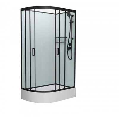 Душевая кабина Frank F412/1R Black правосторонняя средний поддон б/к Без крыши Душевая кабина Frank F412/1R Black правосторонняя средний поддон б/к Без крыши (фото)