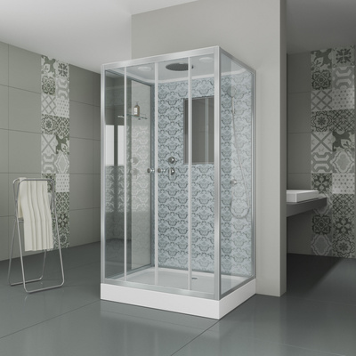 Душ.каб. NG-7772QW (1200x900х2100) низкий поддон стенки СЕРЕБРО 4 места Душ.каб. NG-7772QW (1200x900х2100) низкий поддон стенки СЕРЕБРО 4 места (фото)