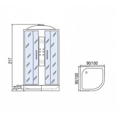 TEMZA 100/24 TH Душевая кабина с поддоном TEMZA 100/24 TH Душевая кабина с поддоном (фото)