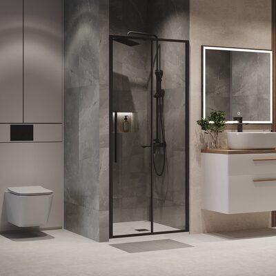 Дверь в нишу Niagara Nova NG-84-10AB (100*195) черный матовый, стекло прозрачное, 1 место Дверь в нишу Niagara Nova NG-84-10AB (100*195) черный матовый, стекло прозрачное, 1 место (фото)