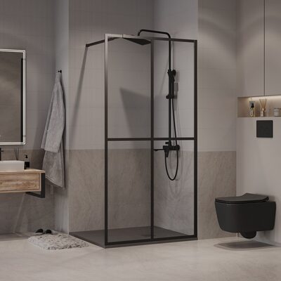 Душевая перегородка Niagara Nova NG-686-12BLACK (120*195) черный матовый, стекло прозрачное с рисунком,1 место Душевая перегородка Niagara Nova NG-686-12BLACK (120*195) черный матовый, стекло прозрачное с рисунком,1 место (фото)