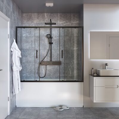 Душевая шторка на ванну Taliente TA-1514CB 150*140см Душевая шторка на ванну Taliente TA-1514CB 150*140см (фото)