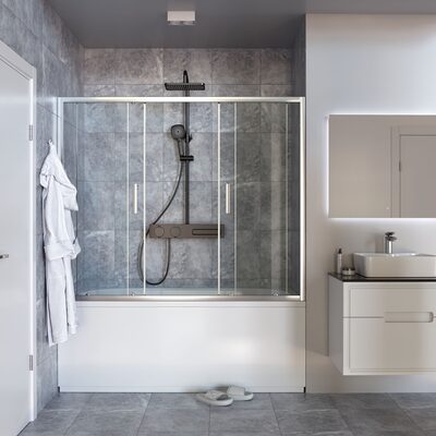 Душевая шторка на ванну Taliente TA-1714CP 170*140см Душевая шторка на ванну Taliente TA-1714CP 170*140см (фото)