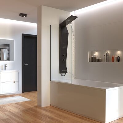 Душевая шторка на ванну Taliente TA-0814CB 80*140см Душевая шторка на ванну Taliente TA-0814CB 80*140см (фото)